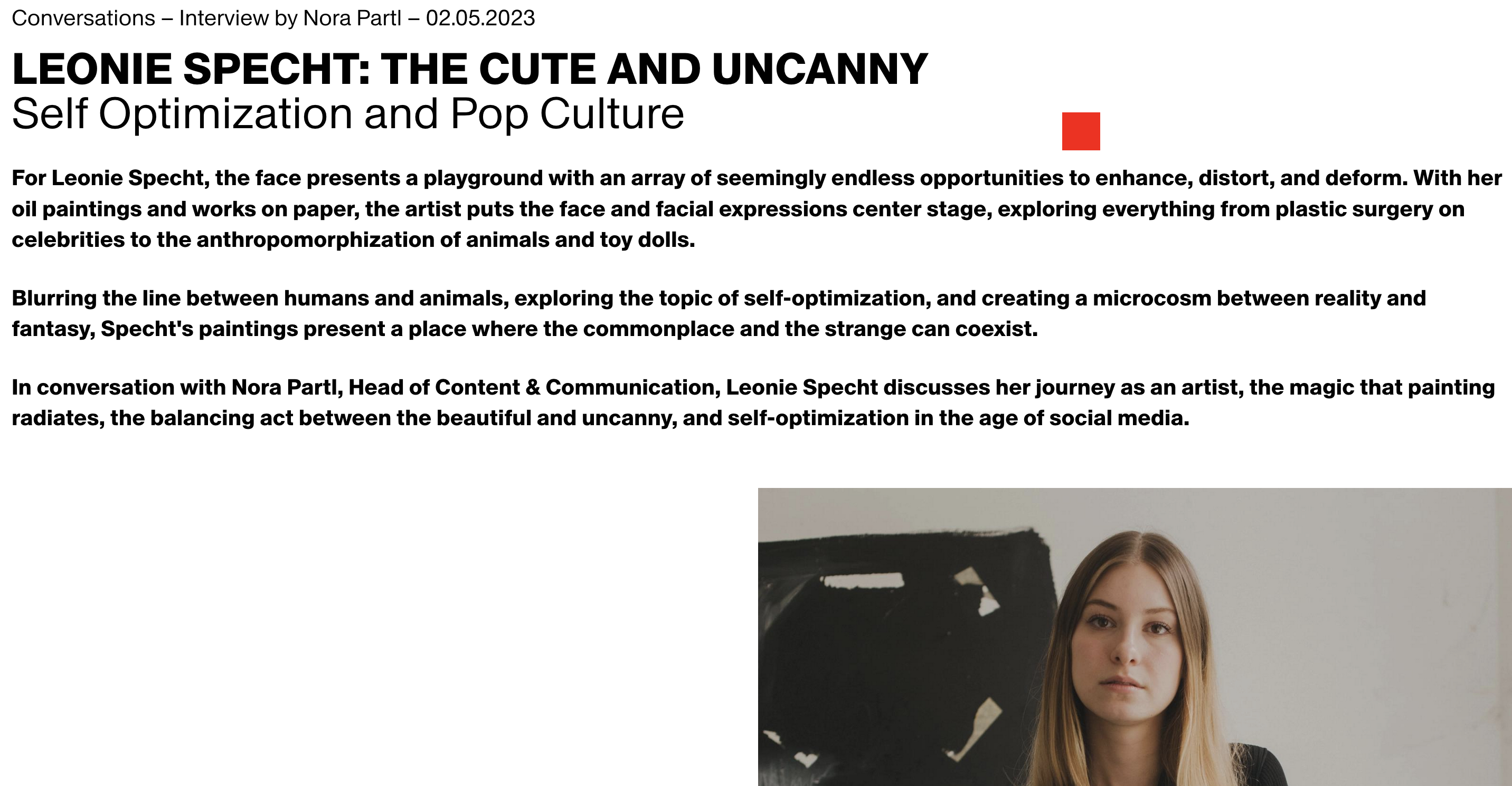 Leonie Specht painting